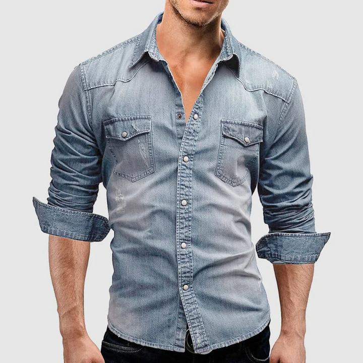 Valerio - Camicia in denim retrò - BOZZI MILANO