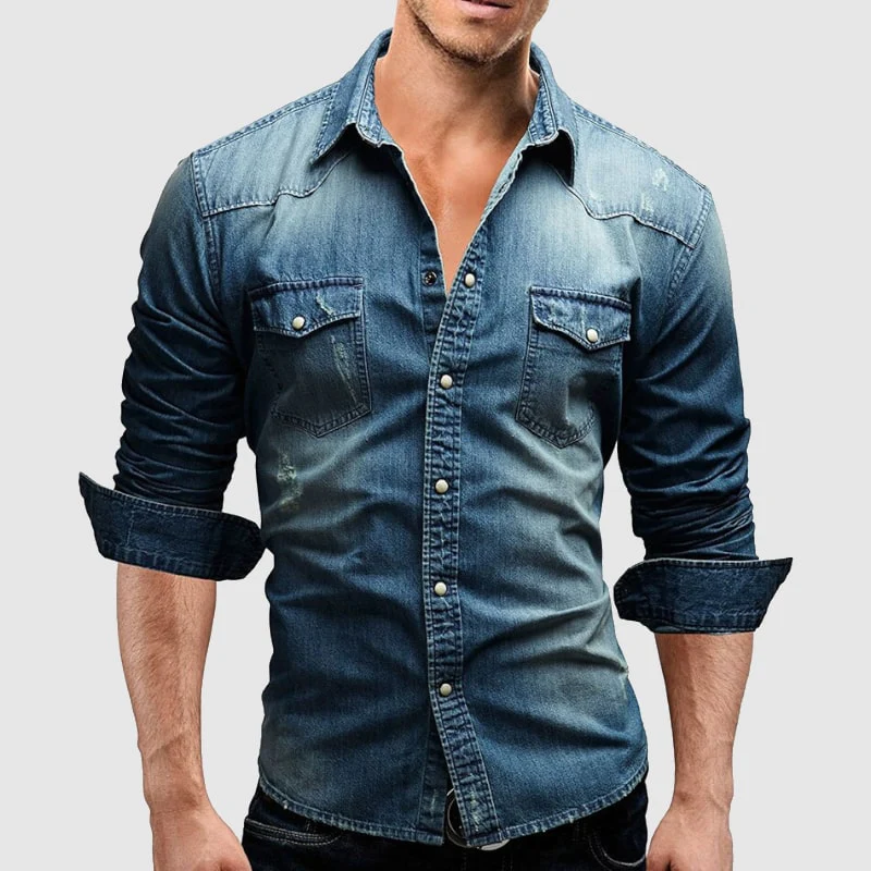Valerio - Camicia in denim retrò - BOZZI MILANO