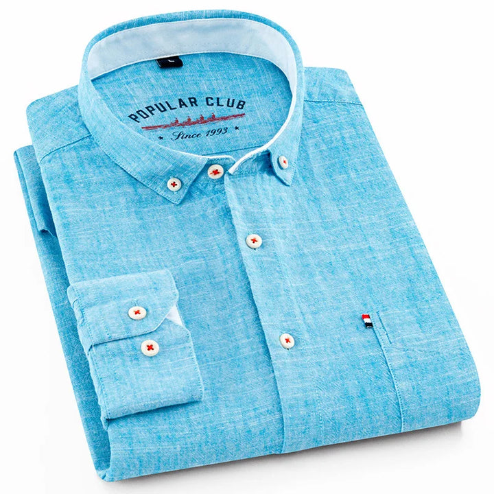 Camicia Vallini in lino Gossamer traspirante