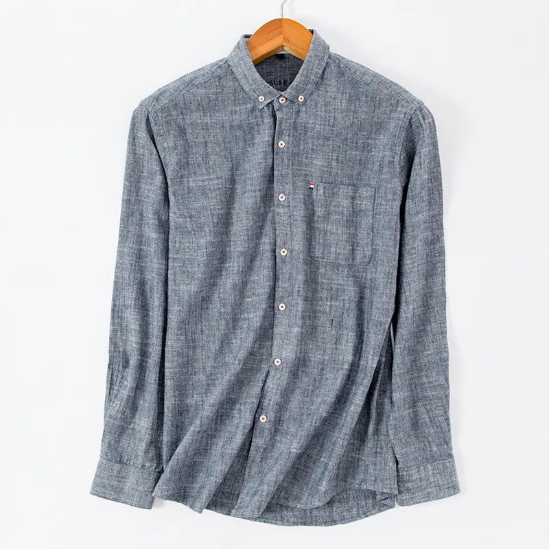 Camicia Vallini in lino Gossamer traspirante