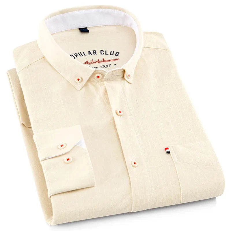 Camicia Vallini in lino Gossamer traspirante