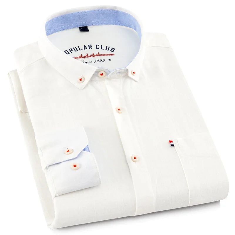 Camicia Vallini in lino Gossamer traspirante