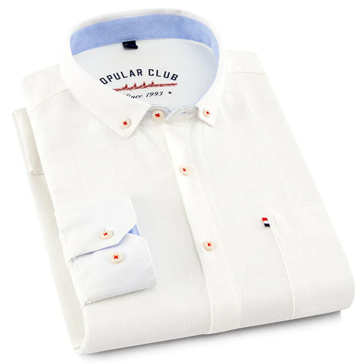 Camicia Vallini in lino Gossamer traspirante