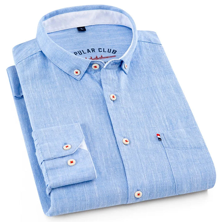 Camicia Vallini in lino Gossamer traspirante