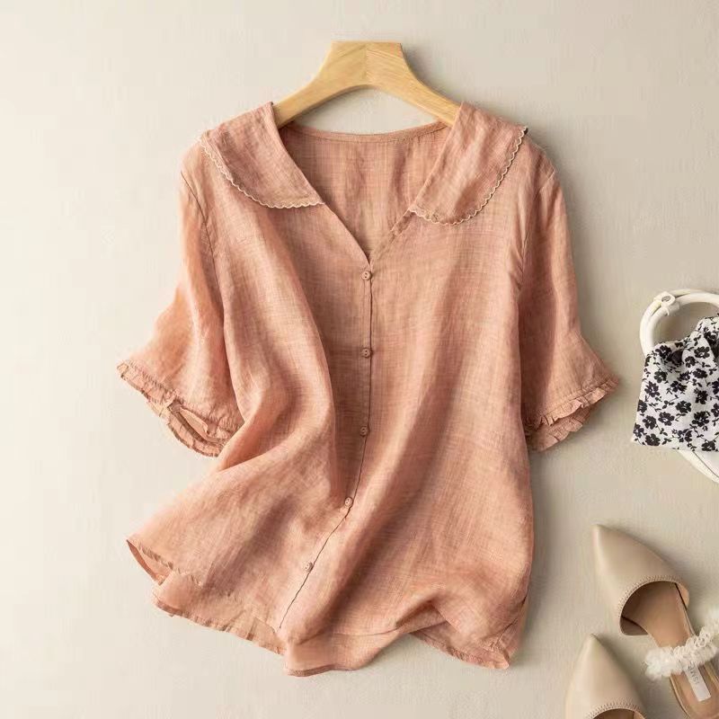 Blusa in lino Lunella