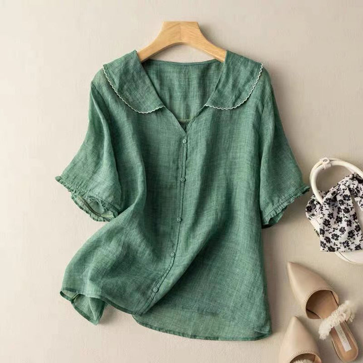 Blusa in lino Lunella