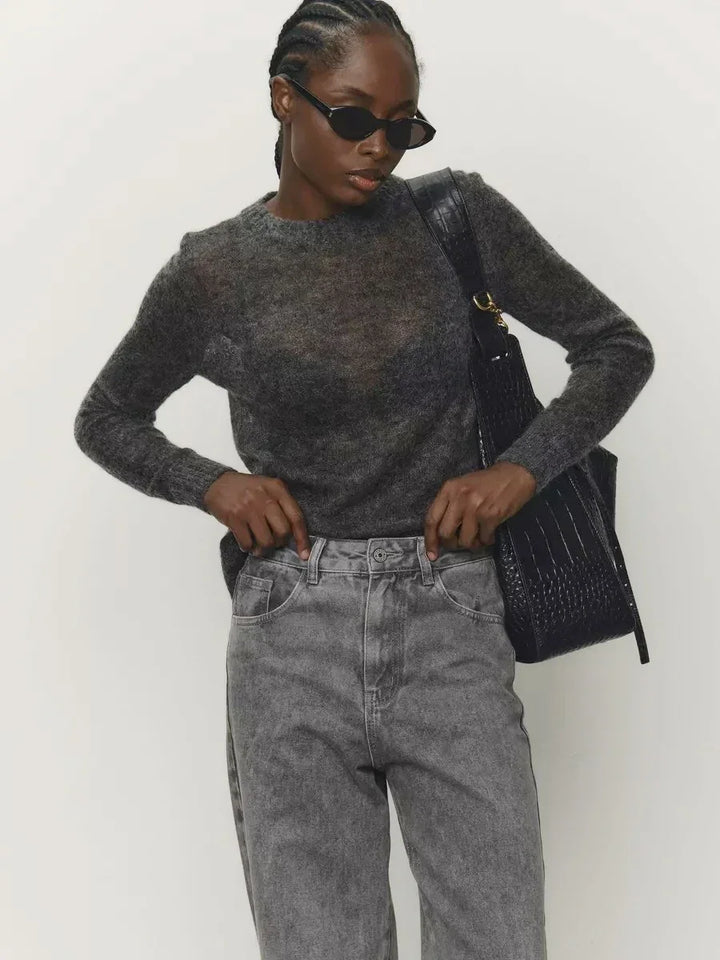 Fenra Maglia Girocollo in Mohair