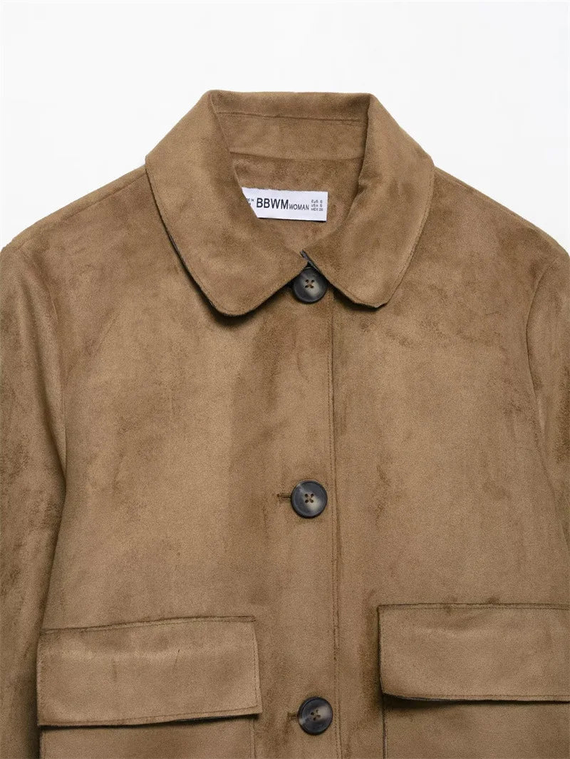 Chiara Valli – Giacca Cropped in Suede