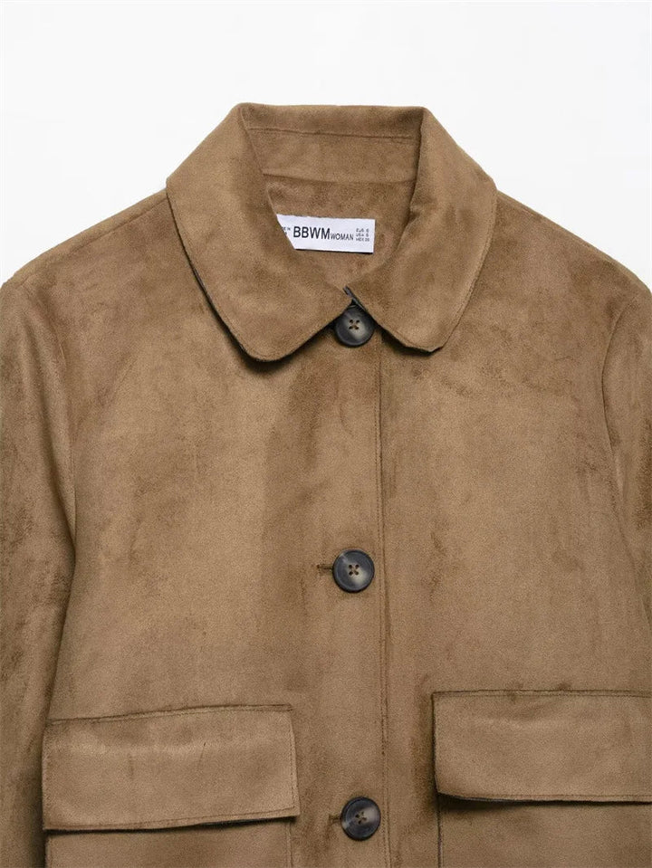 Chiara Valli – Giacca Cropped in Suede