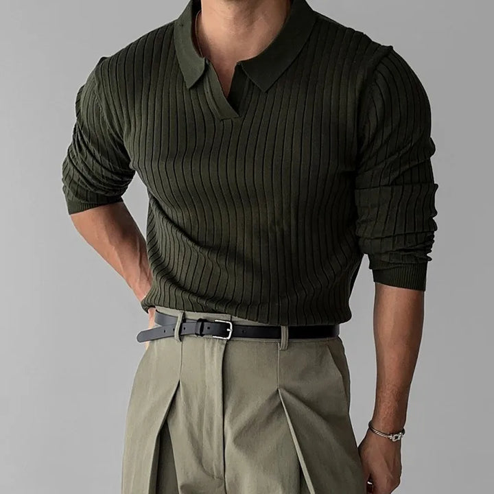 Stefano polo in maglia a coste