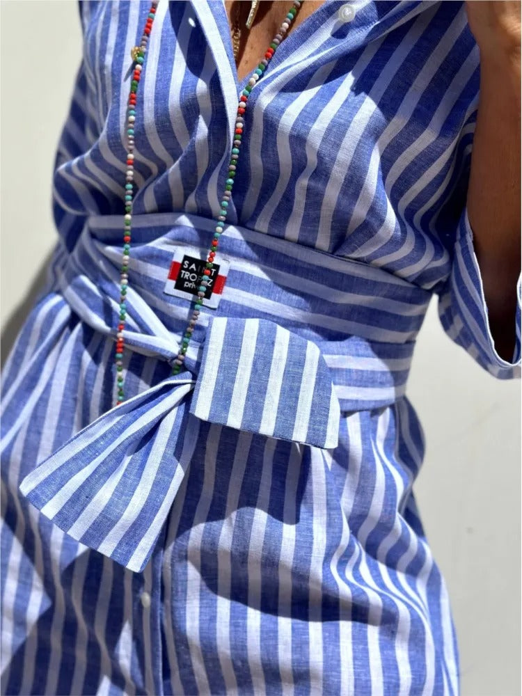 Marinella – L’abito camicia a righe