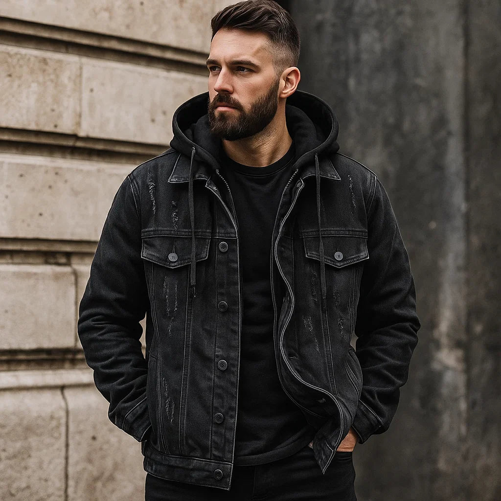 Canali – Giacca in denim nero