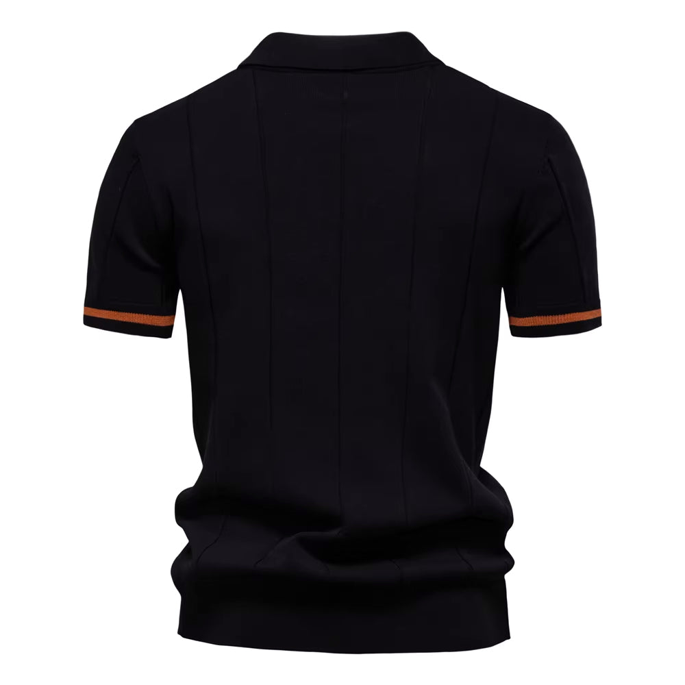 Polo Lugano retrò con mezza zip