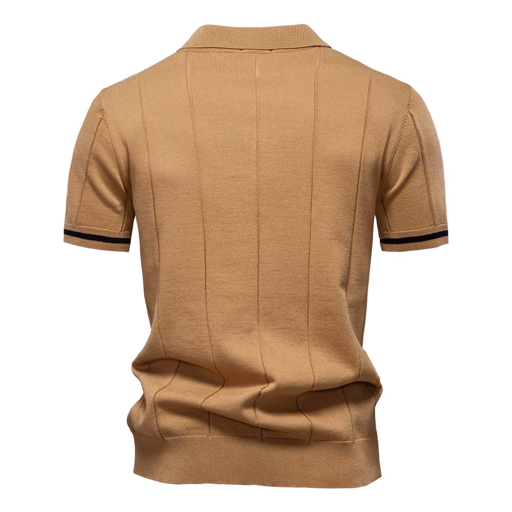 Polo Lugano retrò con mezza zip