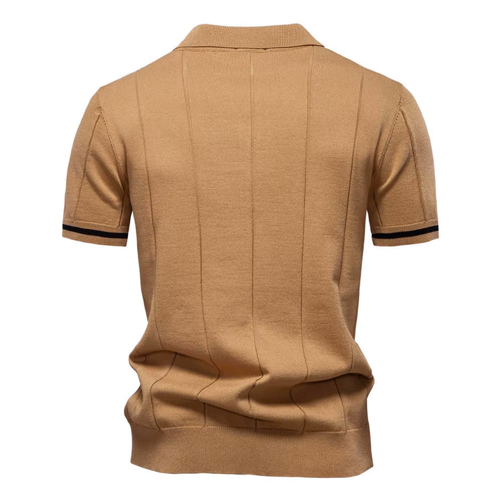 Polo Lugano retrò con mezza zip