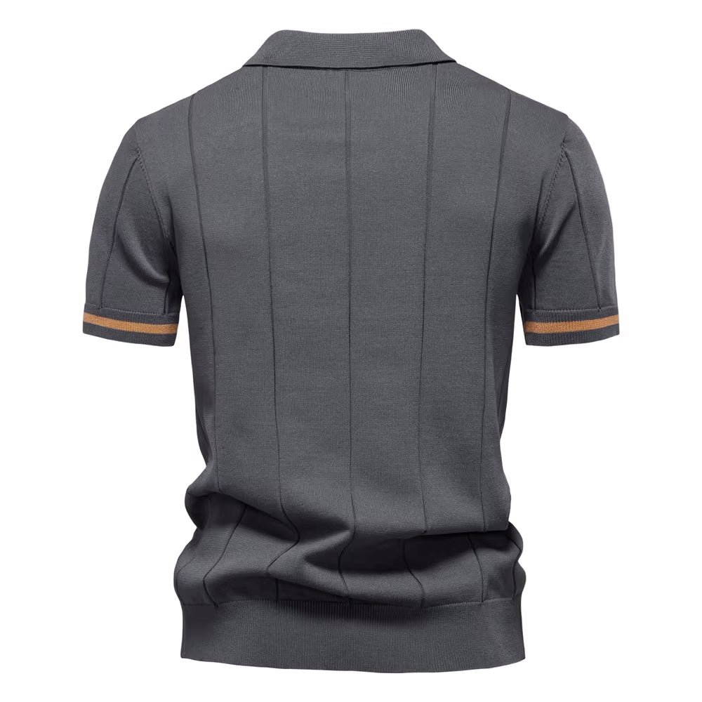Polo Lugano retrò con mezza zip