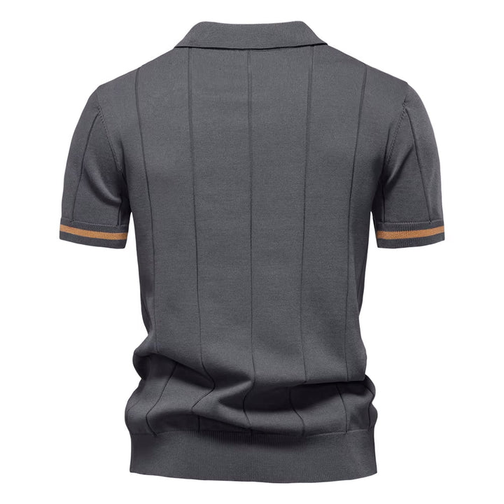 Polo Lugano retrò con mezza zip