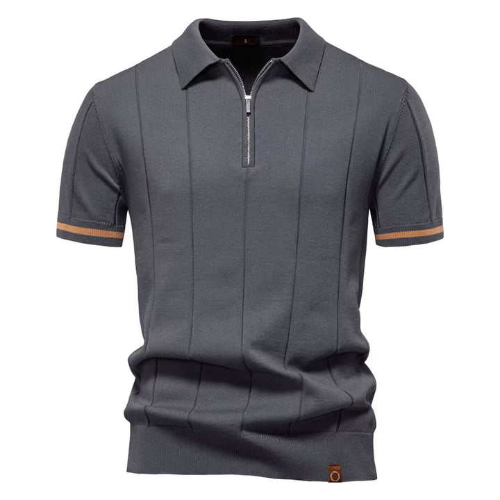 Polo Lugano retrò con mezza zip