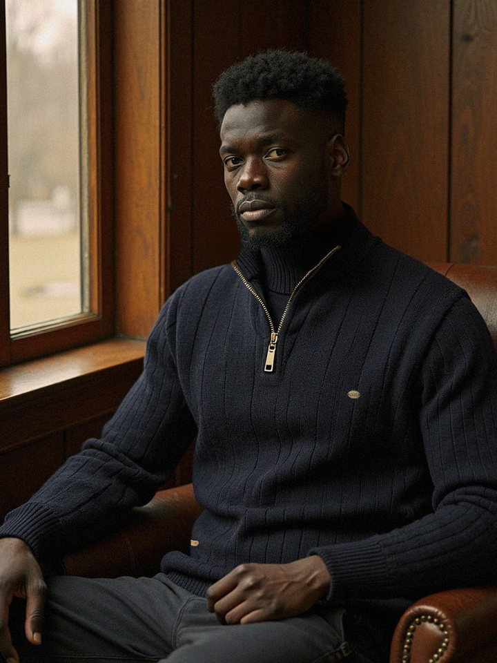 Enzo™ – Maglione a Maglia con Zip