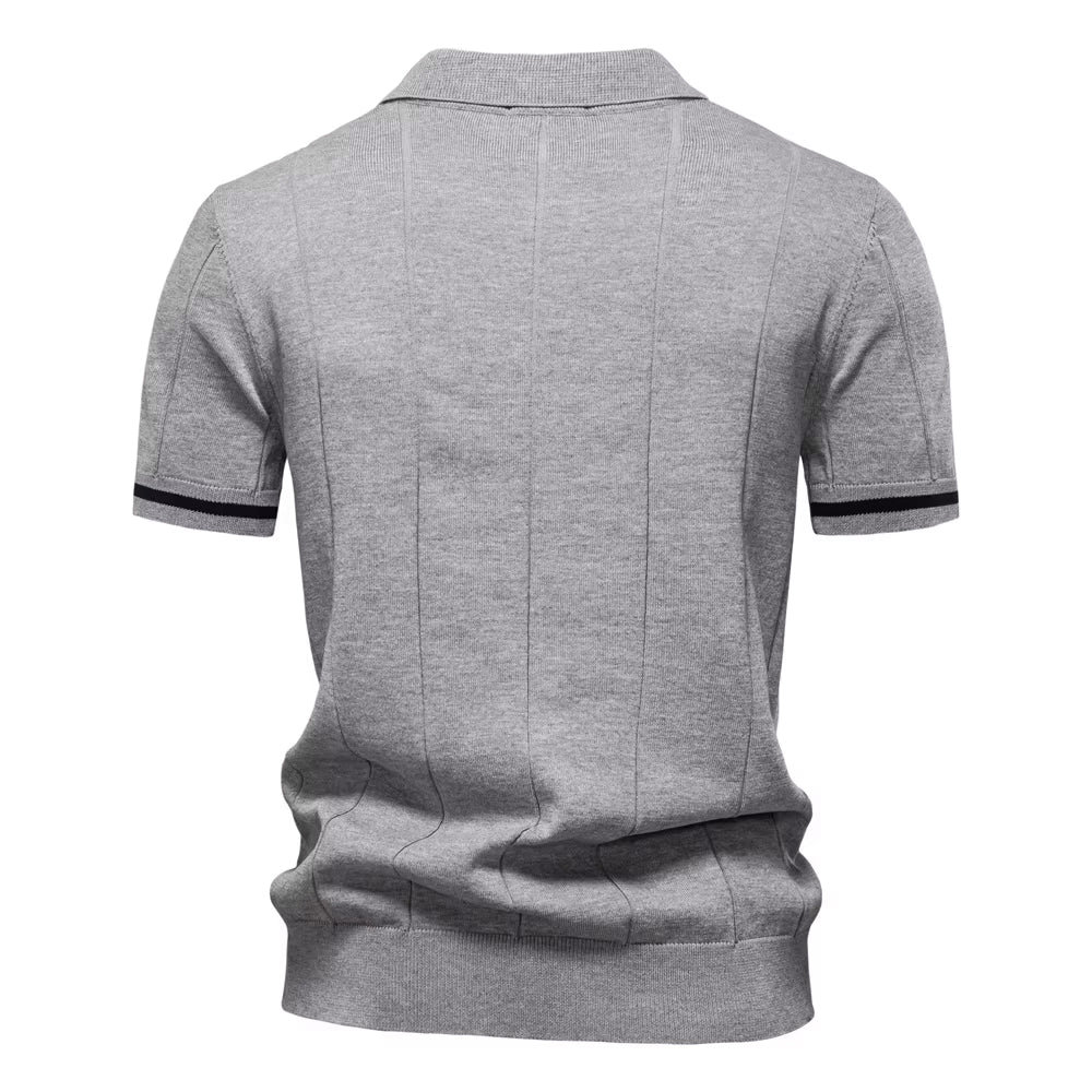 Polo Lugano retrò con mezza zip