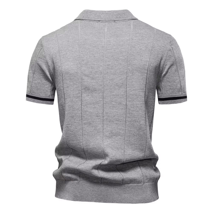 Polo Lugano retrò con mezza zip