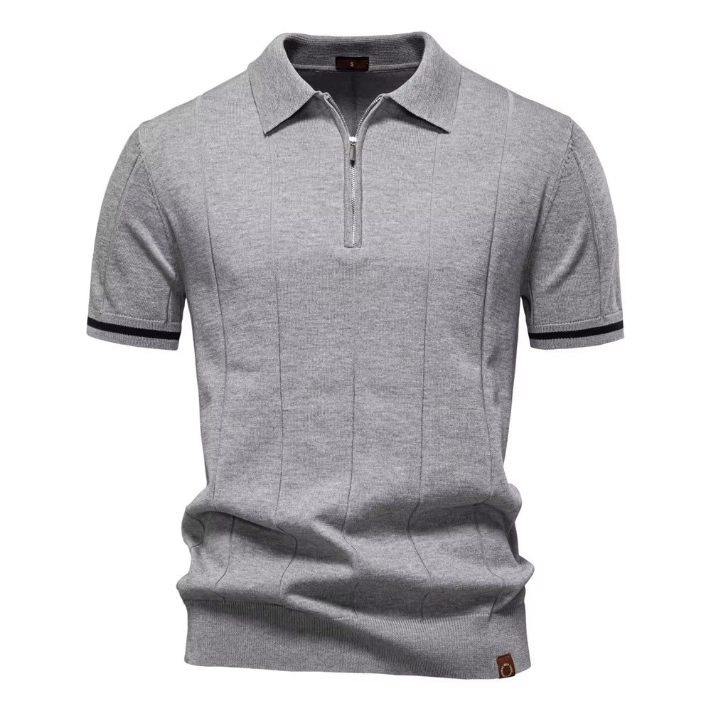 Polo Lugano retrò con mezza zip