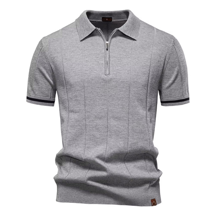 Polo Lugano retrò con mezza zip