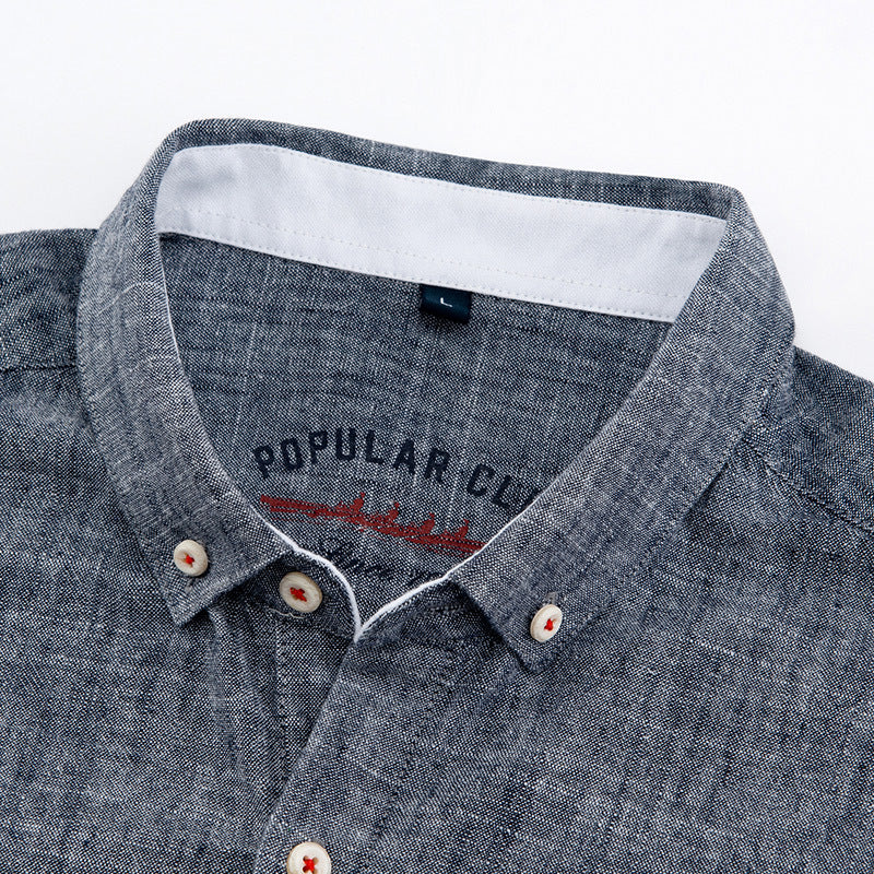 Camicia Vallini in lino Gossamer traspirante