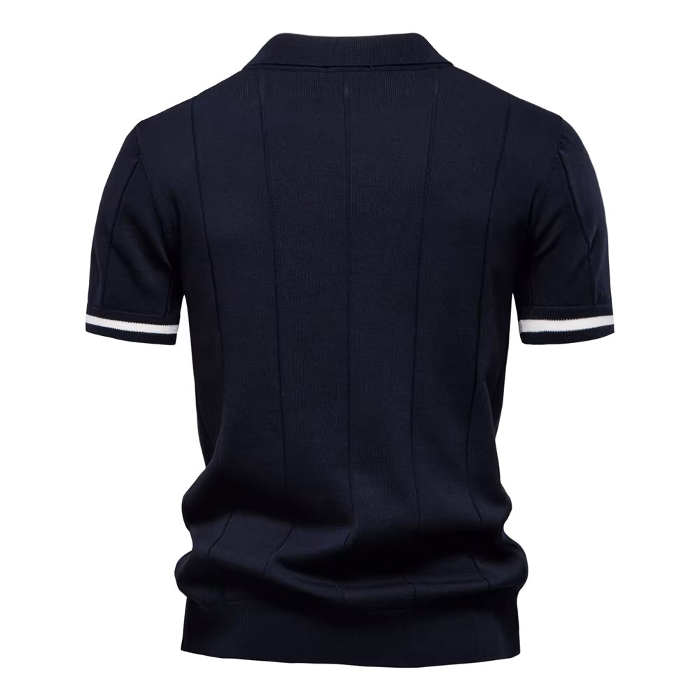 Polo Lugano retrò con mezza zip