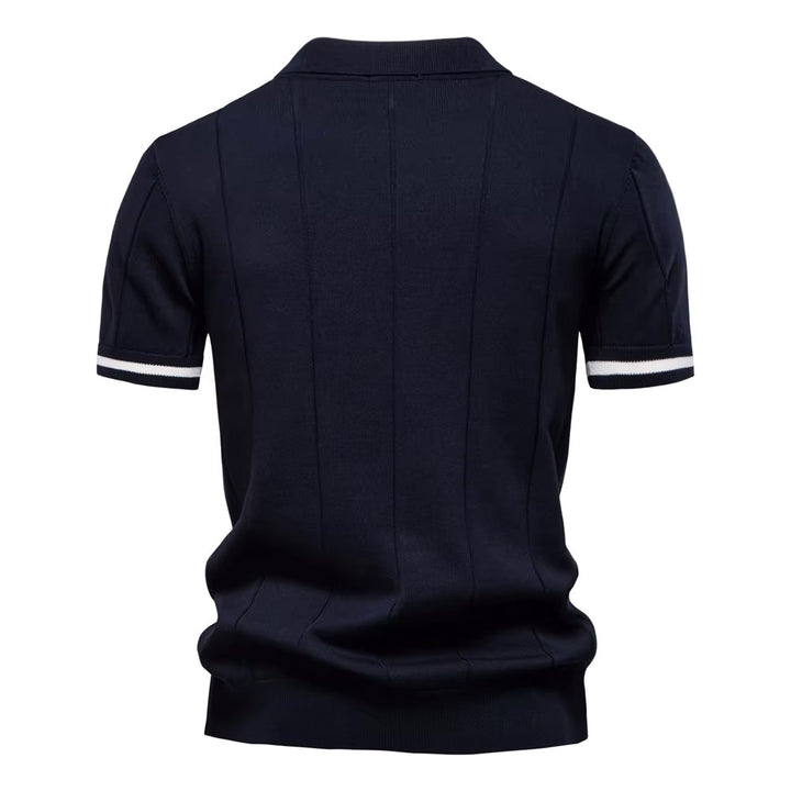 Polo Lugano retrò con mezza zip