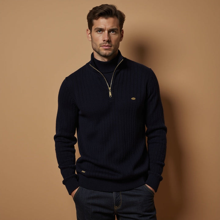 Enzo™ – Maglione a Maglia con Zip