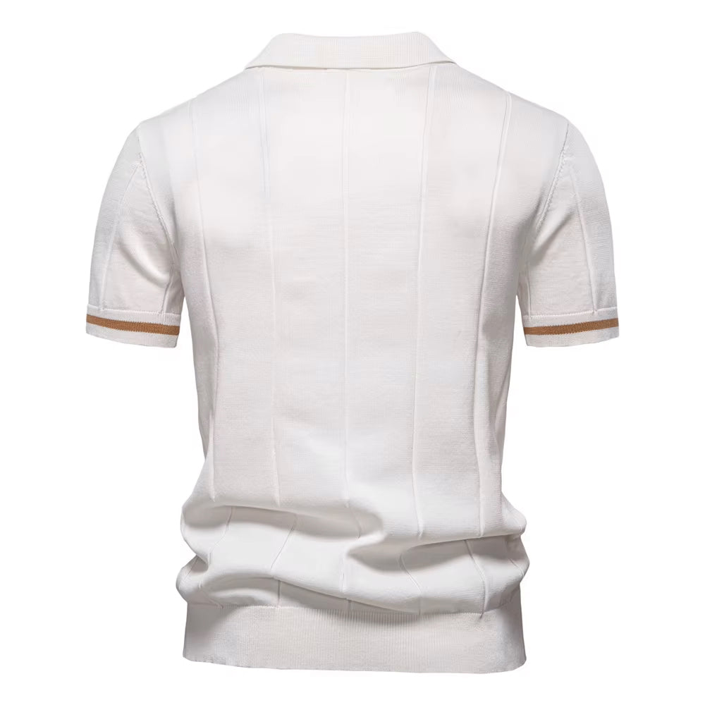 Polo Lugano retrò con mezza zip