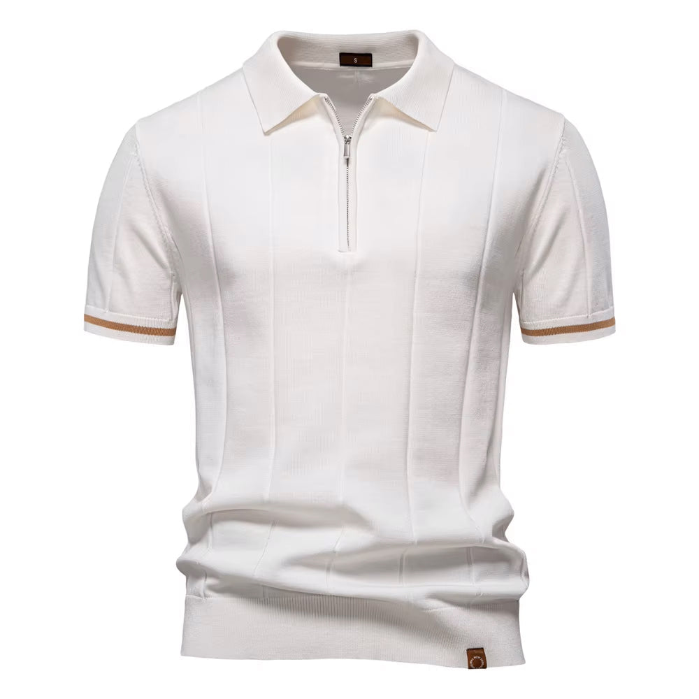 Polo Lugano retrò con mezza zip
