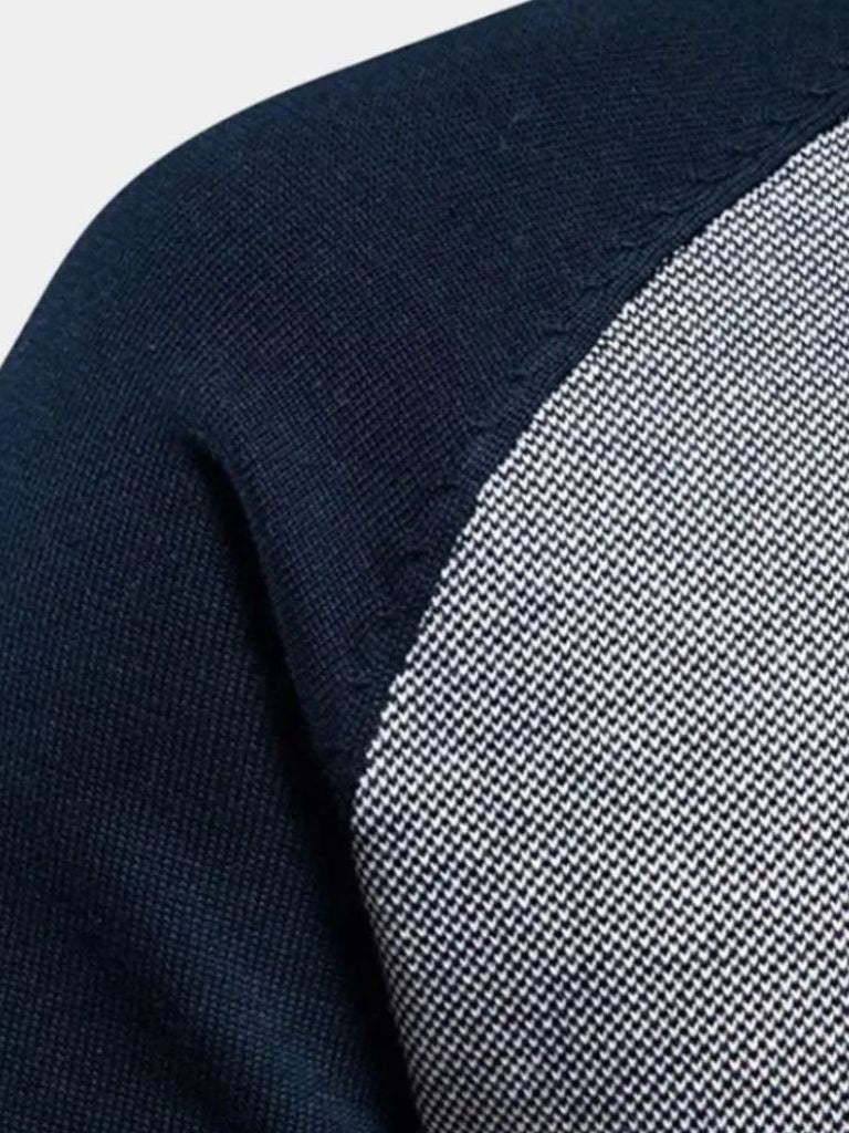 Enzo Vallini™ – Cardigan Zip Patchwork